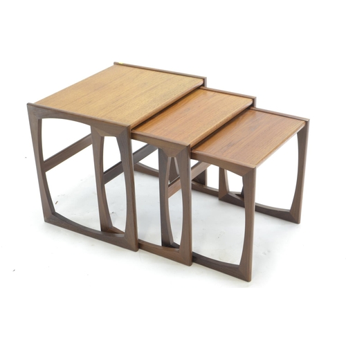 446 - 'Quadrille' Teak nesting tables by Robert Bennett for G-Plan. Circa 1960. Largest: W53 D43 H50cm