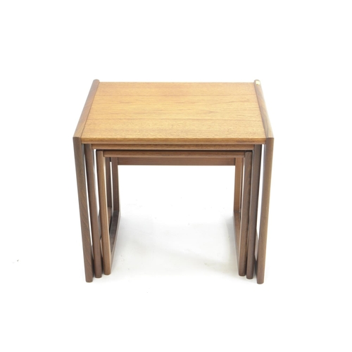 446 - 'Quadrille' Teak nesting tables by Robert Bennett for G-Plan. Circa 1960. Largest: W53 D43 H50cm