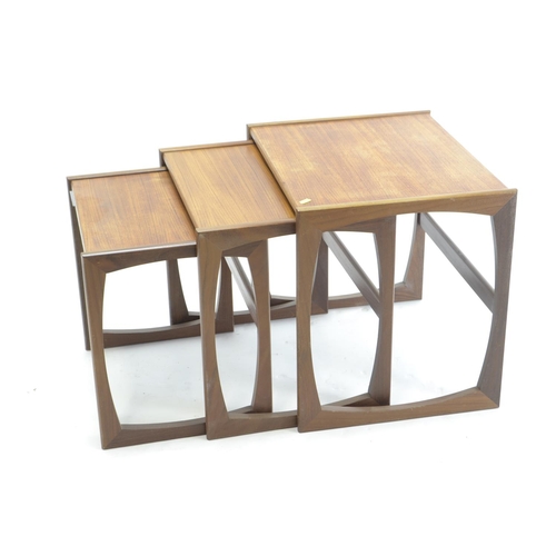 447 - 'Quadrille' Teak nesting tables by Robert Bennett for G-Plan. Circa 1960. Largest: W53 D43 H50cm