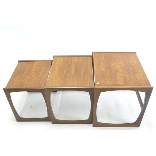 447 - 'Quadrille' Teak nesting tables by Robert Bennett for G-Plan. Circa 1960. Largest: W53 D43 H50cm