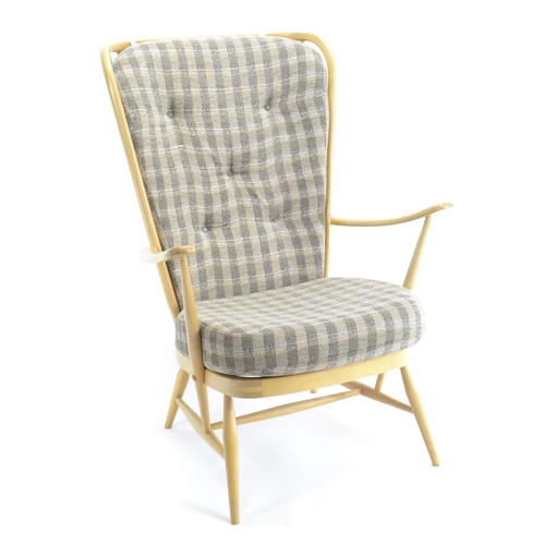 452 - Ercol 478 Windsor Tall-Back Easy Chair.W72cm d83cm h103cm. Seat height 47cm. Gold label (pre-1995) m... 