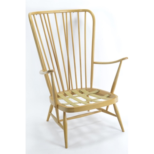 452 - Ercol 478 Windsor Tall-Back Easy Chair.W72cm d83cm h103cm. Seat height 47cm. Gold label (pre-1995) m... 