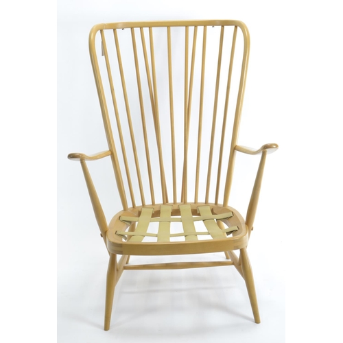 452 - Ercol 478 Windsor Tall-Back Easy Chair.W72cm d83cm h103cm. Seat height 47cm. Gold label (pre-1995) m... 