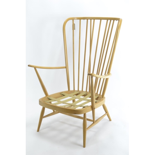 452 - Ercol 478 Windsor Tall-Back Easy Chair.W72cm d83cm h103cm. Seat height 47cm. Gold label (pre-1995) m... 