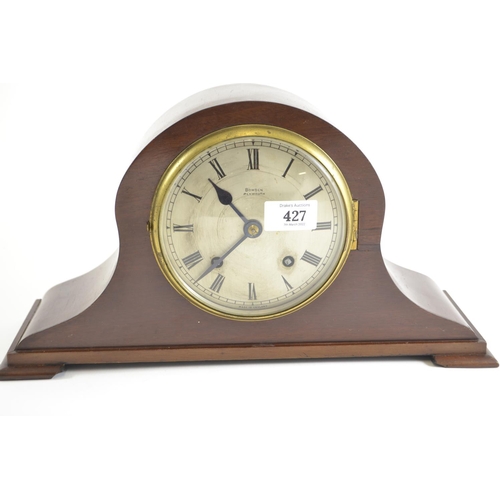 427 - Bowden of Plymouth, admirals hat mantle clock (no key)