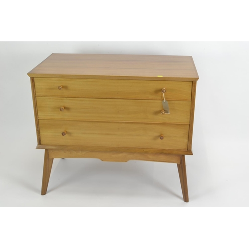 458 - Mid-century 3 drawer chest by Alfred Cox. w86cm d46cm h73cm