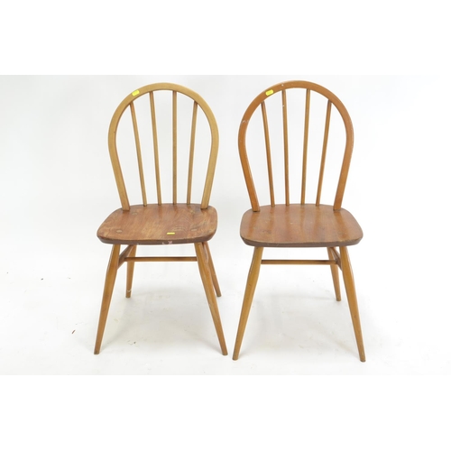 468 - Pair of Ercol model 400 Windsor Kitchen chairs w46cm d44cm overall H86cm seat H44cm