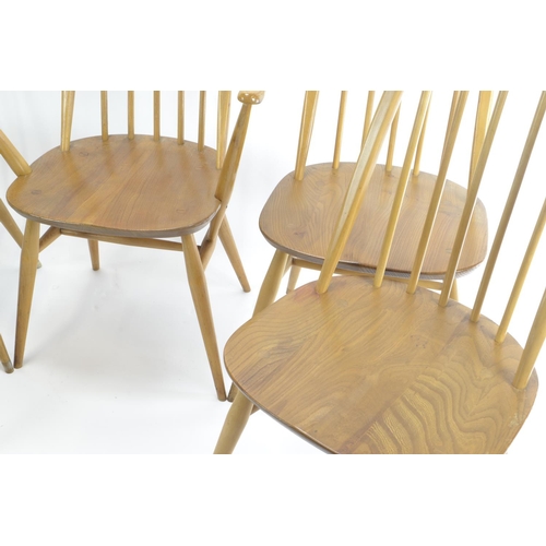 469 - 5 Ercol Windsor Quaker dining chairs. 4x model 365 1x model 365a. w61cm d55cm overall height 97cm. S... 