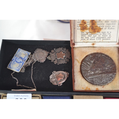 209 - Collection of medals, medallions and other collectables, some silver, inc. The Defence Medal 1939-19... 