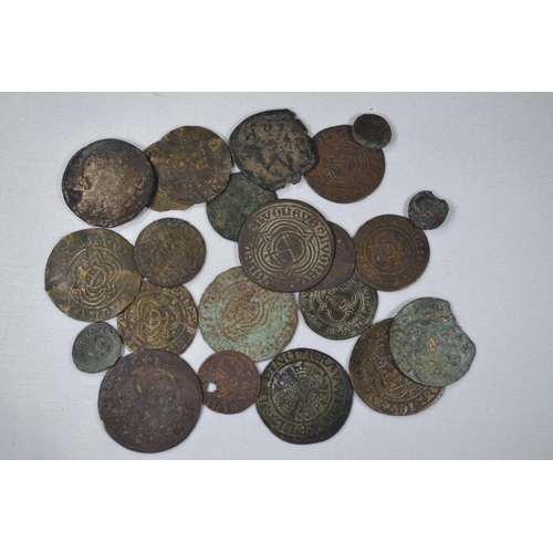 290 - Collection of medieval coins inc. Nuremberg jettons & others, possibly Roman