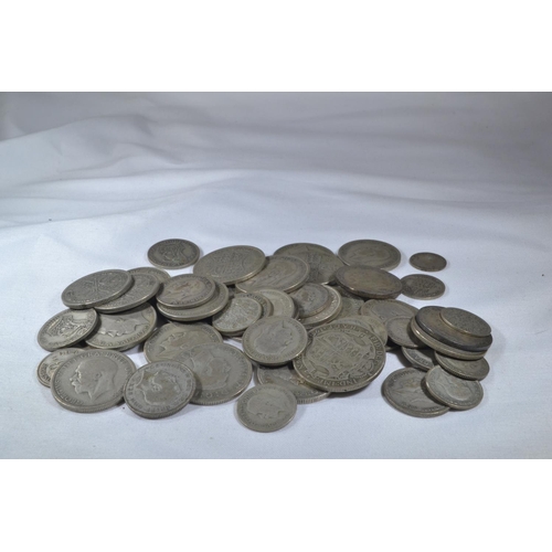 295 - Various British pre-1946 silver coins, gross weight 388 grams