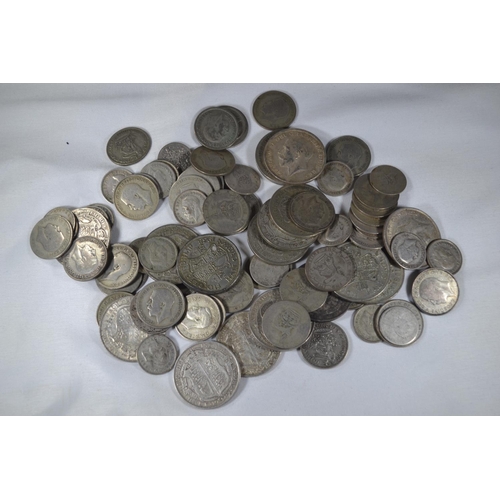 296 - Pre-1947 British silver coins, gross weight 536 grams