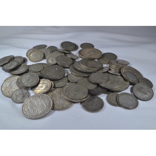 296 - Pre-1947 British silver coins, gross weight 536 grams