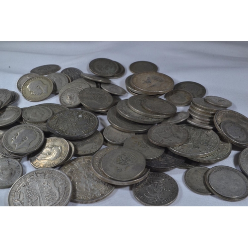 296 - Pre-1947 British silver coins, gross weight 536 grams