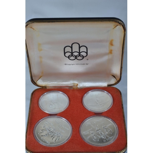 298 - Canadian Olympic coin proof sets, 1972, cased, inc. Series I, II, III & a 1953 Canadian silver d... 