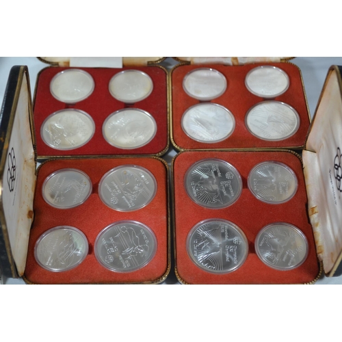 299 - Canadian Olympic coin proof sets, 1972, cased, inc. Series IV, V, VI and VII