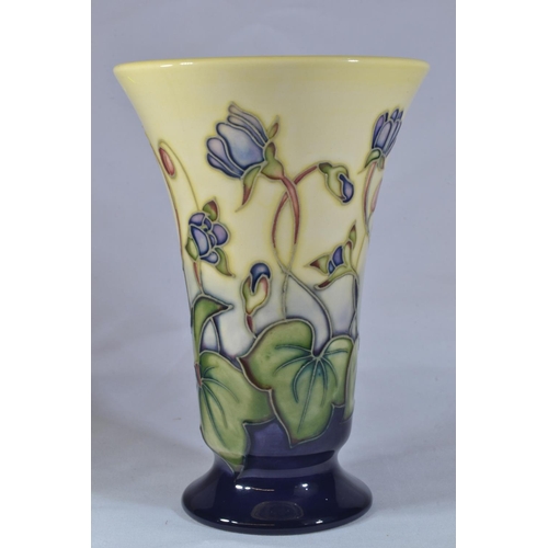 345 - Moorcroft 'Hepatica' vase, dated 1999, underglaze & impressed marks, height 15.5cm