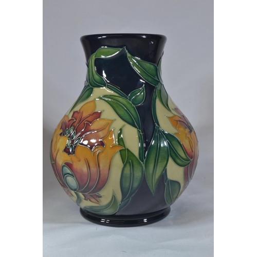 347 - Moorcroft 'Fire Flower' vase, dated 2005, underglaze & impressed marks, height 15.5cm