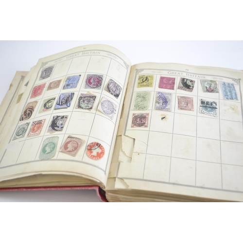 213 - A selection of late C19th British and world stamps, contained in 'The Lincoln Stamp Album'