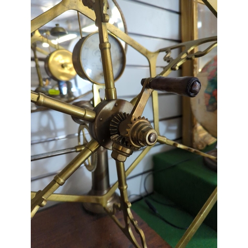 400 - A late 19th/ early 20th century brass yarn gauge by John Nesbitt Ltd of 42 Market Street, Manchester... 