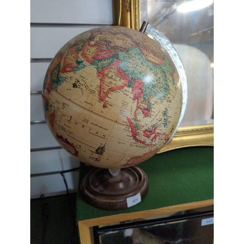 401 - Scan-Globe, Denmark 38cm high light-up globe