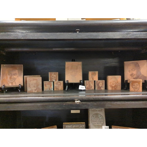 649 - Quantity of copper printing plates, all photographic portraits