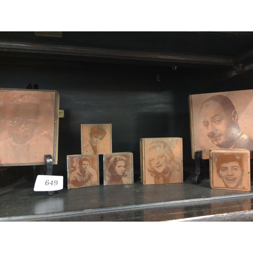 649 - Quantity of copper printing plates, all photographic portraits