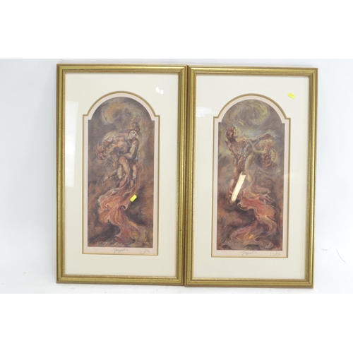 654 - 2 x Joy Kirton Smith- Signed ltd. ed. prints both are 379/600. Titled Tempest I & Tempest II. 47... 
