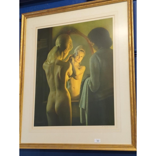 663 - Reza Samimi (1919-1991 Iranian) Signed ltd. ed. print of a nude. 87/500. 84cm x 100cm.