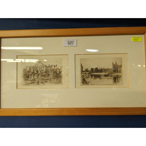 670 - Six drypoint etchings by Cedric Hobson, including Looe and Polperro