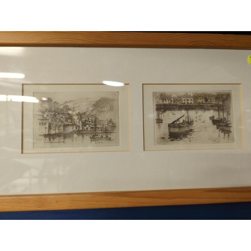 670 - Six drypoint etchings by Cedric Hobson, including Looe and Polperro