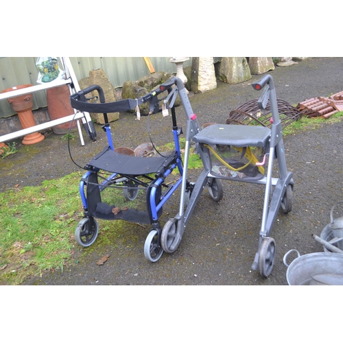 193 - 2 folding mobility walkers