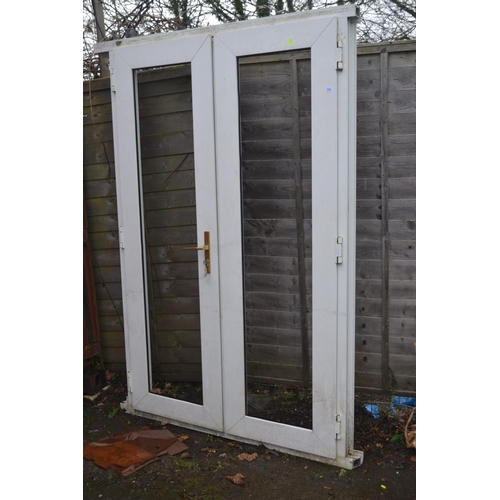 199 - uPVC double door, no glass. W131cm.