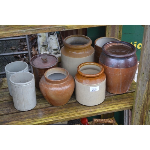 205 - Various stoneware items