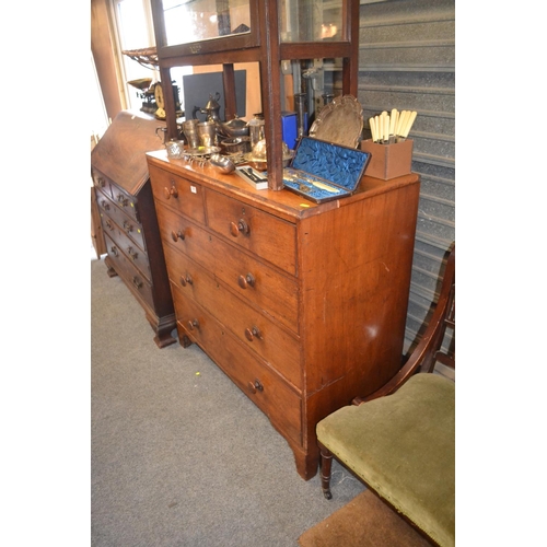 386 - Two over three chest of drawers H102cm x D47cm x W106cm