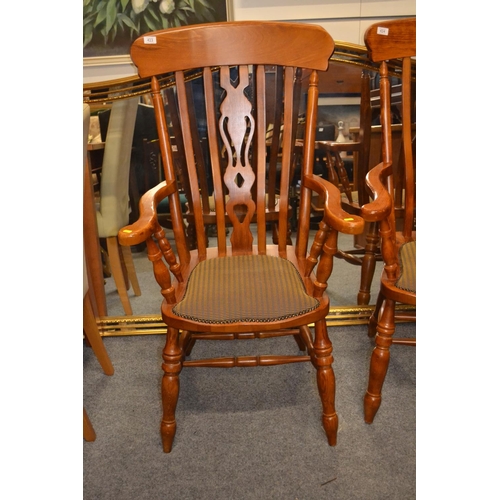 423 - Large carver chair in pine.
