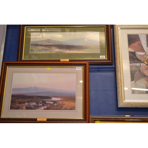 658 - 2 F J Widgery ltd edition prints of Yes Tor & Wallabrook.