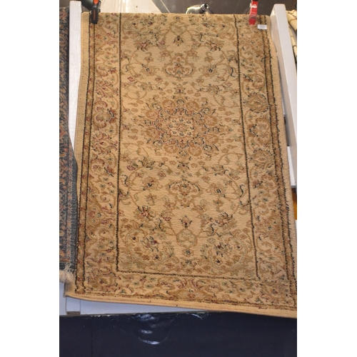 633 - Eastern rug cream and brown 80 x 140cm.&nbsp;