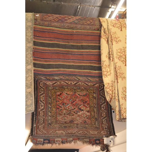 639 - Eastern rugs sewn together w90cm x 230cm approx.