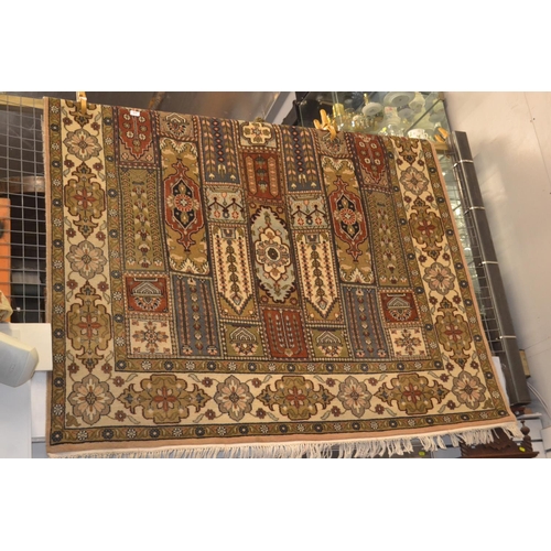 641 - Indian hand made wool rug Katras (peach) design in superb condition, 6ft x 9ft.