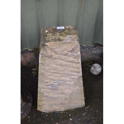 99 - Staddle stone style pedestal planter stand. H68cm