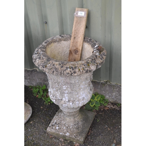 103 - Concrete urn planter. H65cm