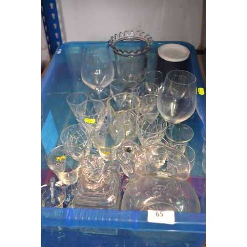 119 - Box of mixed glassware inc. Jug & vase