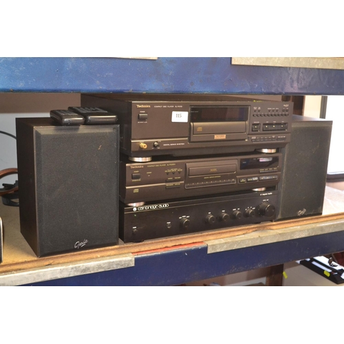 115 - Stereo separates: Technics CD Player SL-PS700, CD player SL-PG580A & Cambridge Audio A1 integrat... 