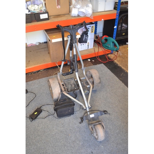 159 - Electric golf trolley, with battery & charger