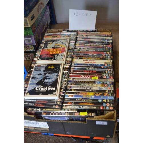 151 - 72 DVDs, mostly movies