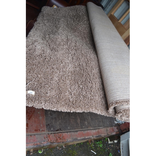 242 - Mocha wool rug 2m x 2.9m