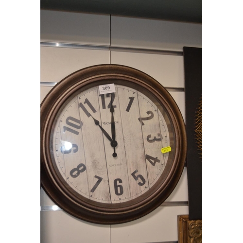 309 - Westclox Wall clock D40cm. 