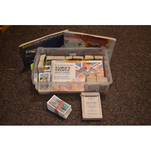 325 - Box of Brooke Bond tea cards, Incomplete albums Inc the race into space + bundled groups.