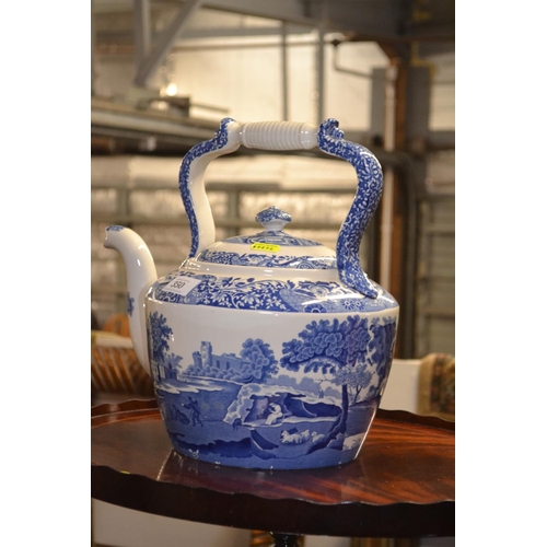 350 - Giant Spode blue and white teapot H30cm. 